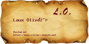 Laux Olivér névjegykártya